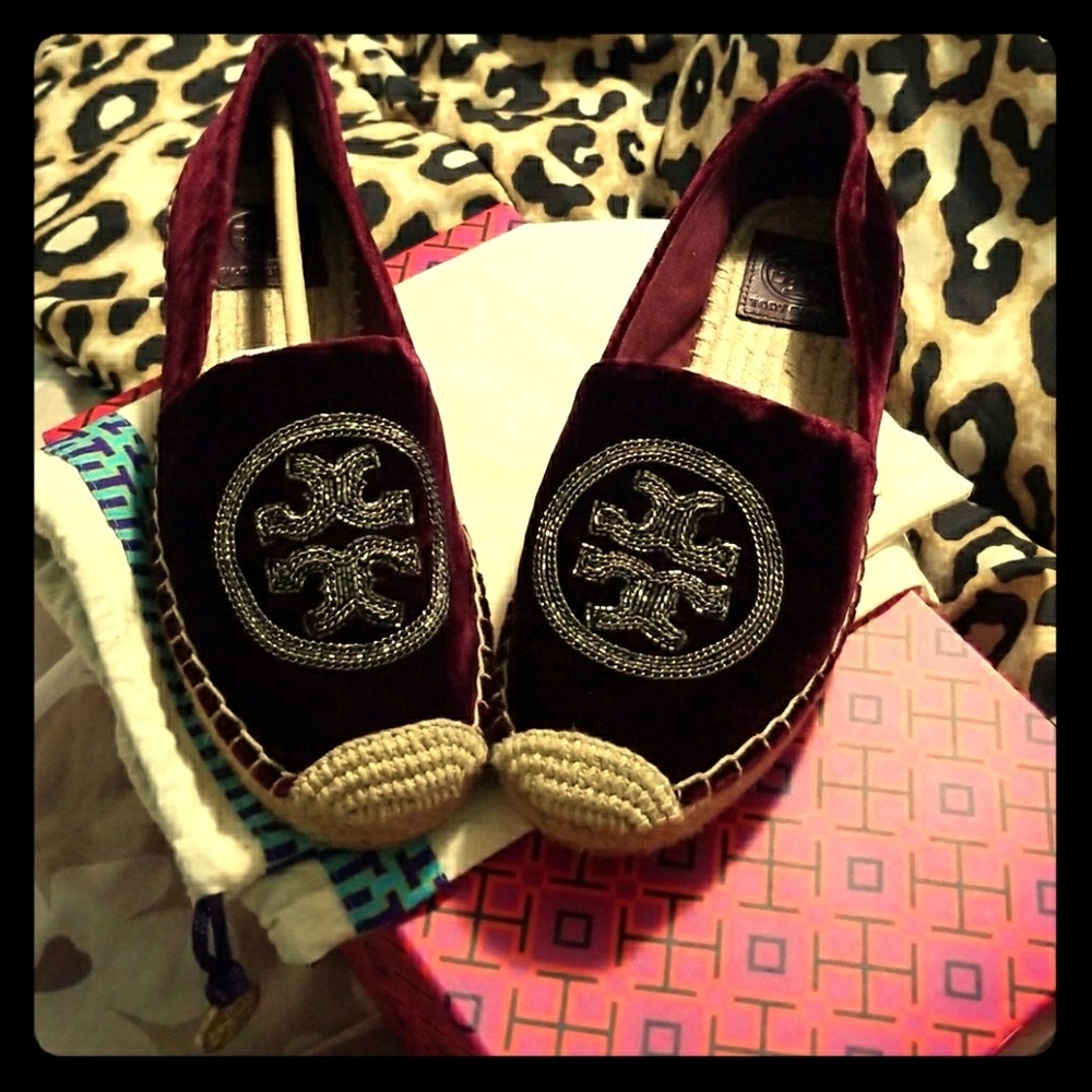 Tory burch espadrille velvet